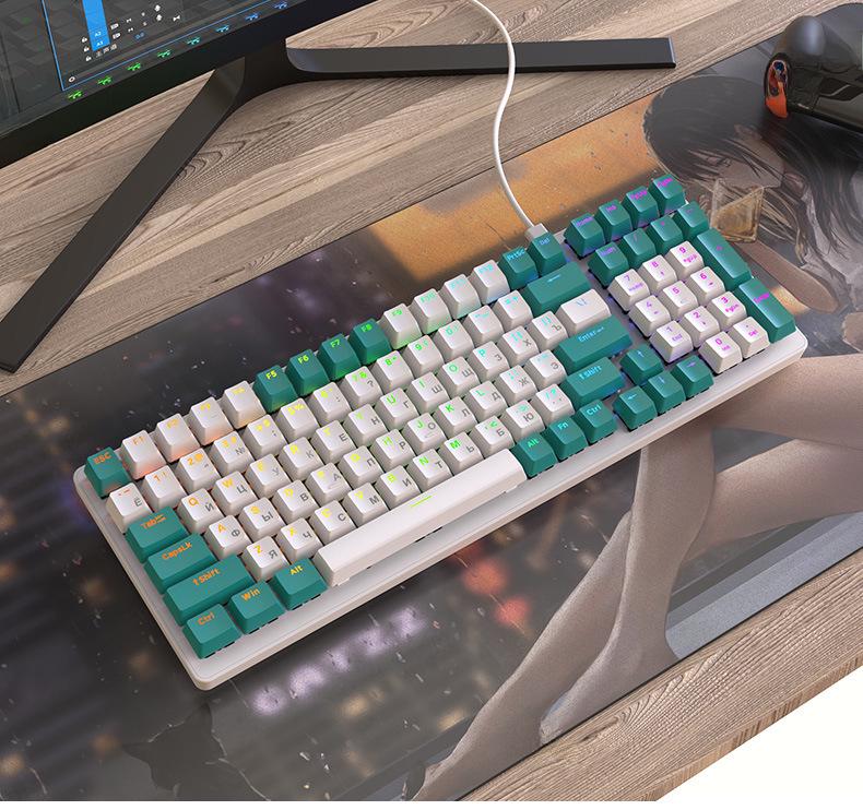 Free Wolf K3 Russian Mechanical Keyboard 980: Customized Russian Gaming Keyboard