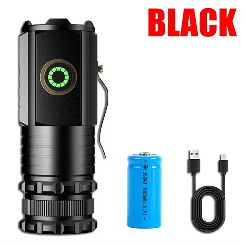 KDULIT Powerful LED Mini Flashlight Rechargeable EDC Tactical Torch Waterproof Hiking Camping Lantern with Pen Clip Tail Magnet