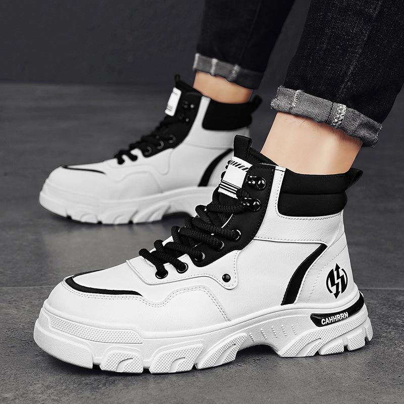 Fashion Motorcycle Men's Boots  Winter British Fashion Work Short Boots Fashion Outdoor Mountaineering Sports Casual Shoes