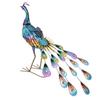 Уличный солнечный свет Яркая скульптура павлина Свет Садовый декоративный свет для двора Газона 69x55 см   27.2x21.7 дюймов