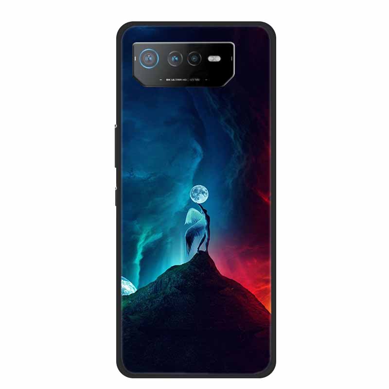 Чехол для телефона Asus ROG Phone 6D Ultimate Задняя крышка Черный ТПУ Силикон Мягкий Чехол Для Asus ROG Phone 6 Pro Чехол Phone6 Pro