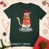 Funny Christmas Cat for Cat Lovers Santa Hat Merry Christmas Unisex T-shirt