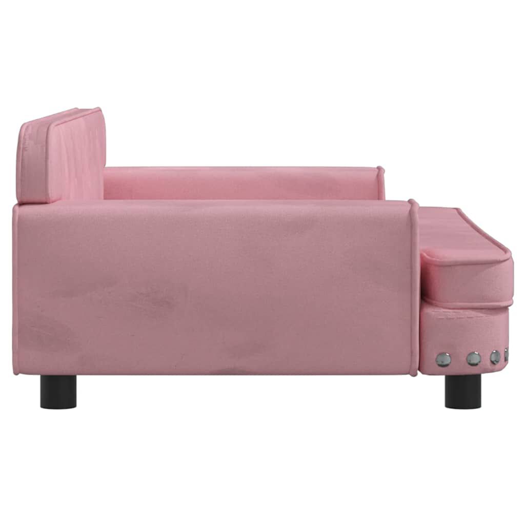 vidaXL Dog Bed Pink 90x53x30 cm Velvet