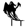 Ghost Garden Stake Metal Ghost Silhouette Ornament Halloween Gothic Yard