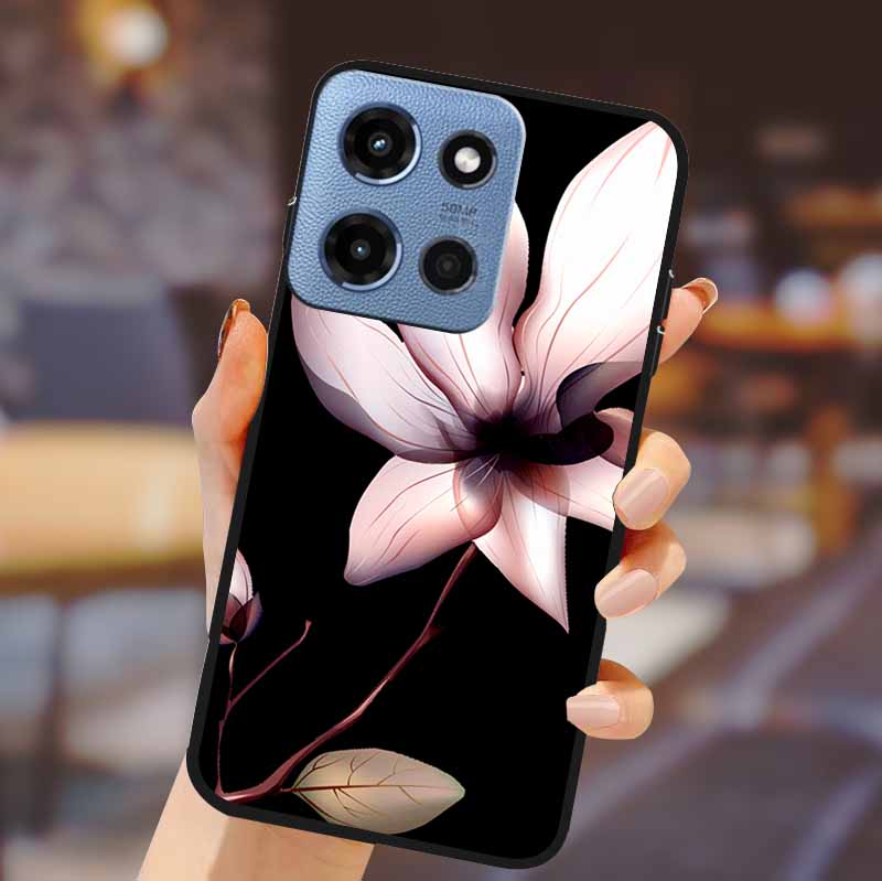 Чехол-бампер для телефона Motorola G 5G 2025, мягкий ТПУ-силикон, задняя крышка, 3D тиснение цветка, корпус для Motorola Moto G 5G, Fundas Coque