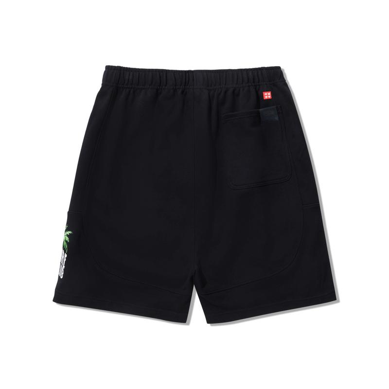 Li Ning X Billionaire Boys Club Collaboration Skateboard Series Letter Print Loose Comfortable Casual Shorts Men shorts Black AKSU945-2