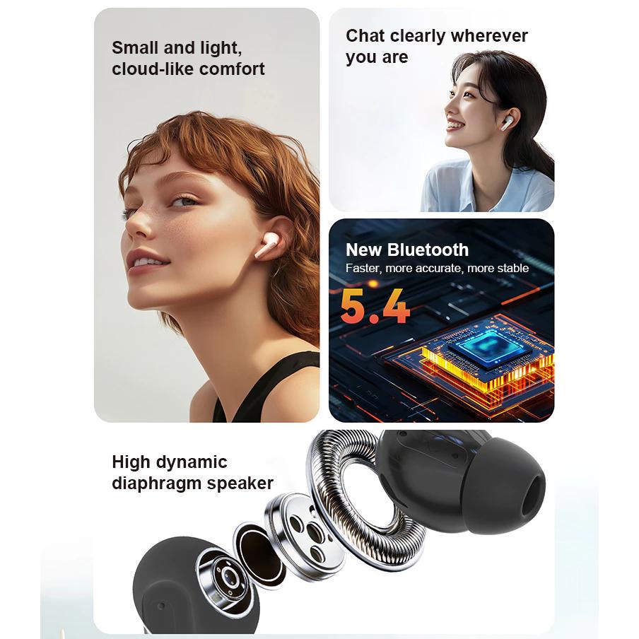 Lenovo ERAZER XT69 Pro Bluetooth наушники с шумоподавлением беспроводные наушники HiFi музыка HD звонки с микрофоном