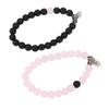 1 Pair Couple Bracelets Alloy Glass Beads Connection Heart Matching Beaded Bracelet