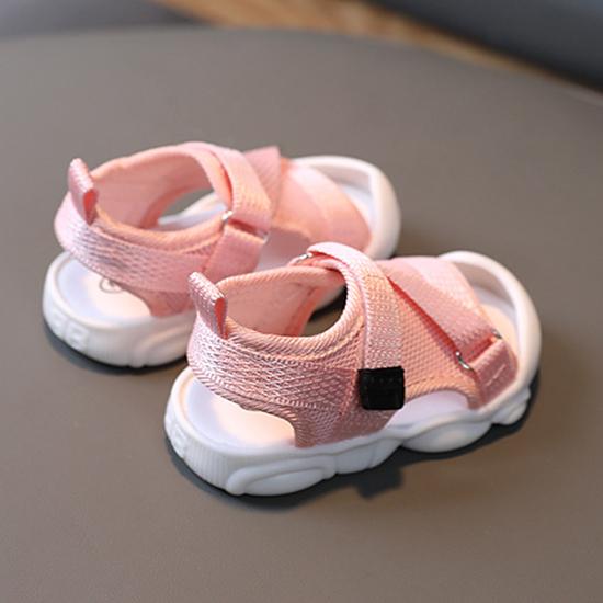 Детские сандалии, однотонные сандалии на липучке для девочек, корейское издание, детская пляжная обувь, летние детские сандалии на мягкой подошве Baotou