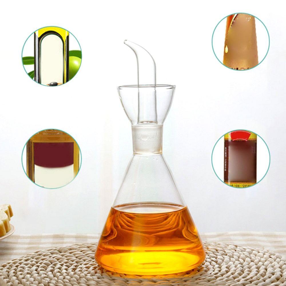 Transparent Oil Dispenser Glass Vinegar Bottle 500ml/250ml/125ml Kitchen Supplies Seasoning