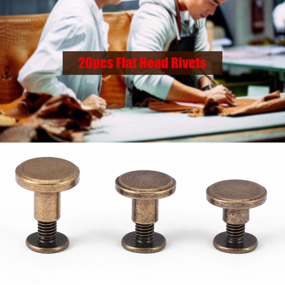 Плоские винты латунные 20 шт, фурнитура под медь