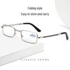 High-Definition Folding Reading Glasses - Metal Alloy Full-Frame, Anti-Fatigue Goggles, Easy To Carry