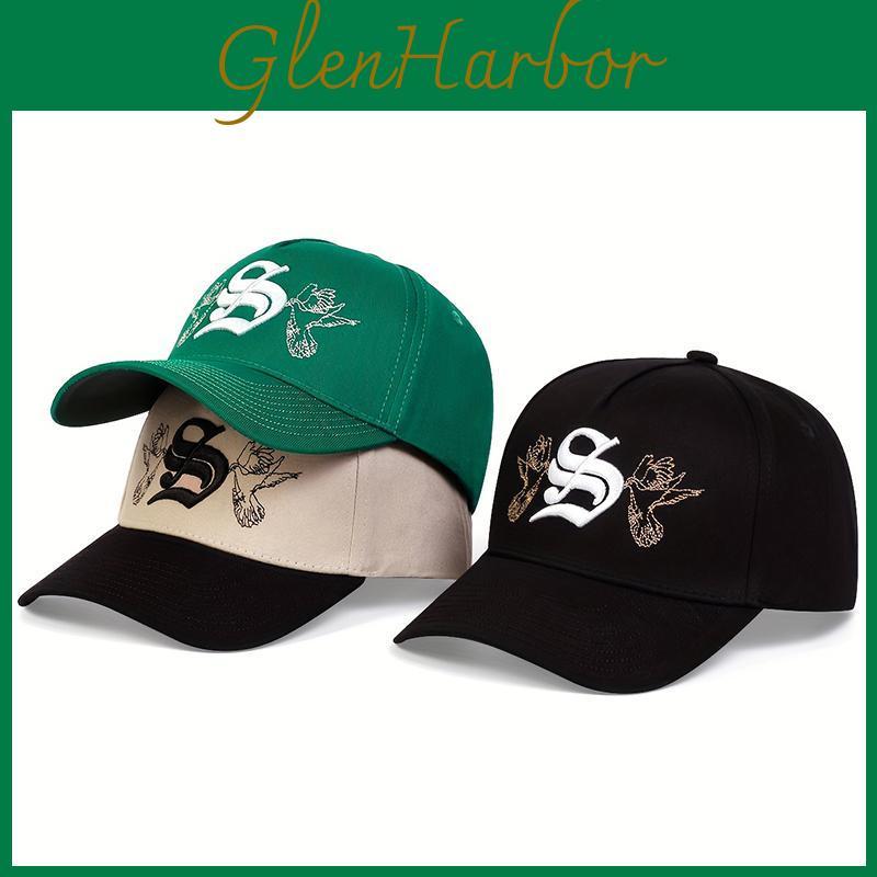S Unisex Embroidery Hat Letter Adjustable Hip Hop Baseball Cap Spring Autumn Outdoor Travel For Women Men Hats Uv Protection Caps