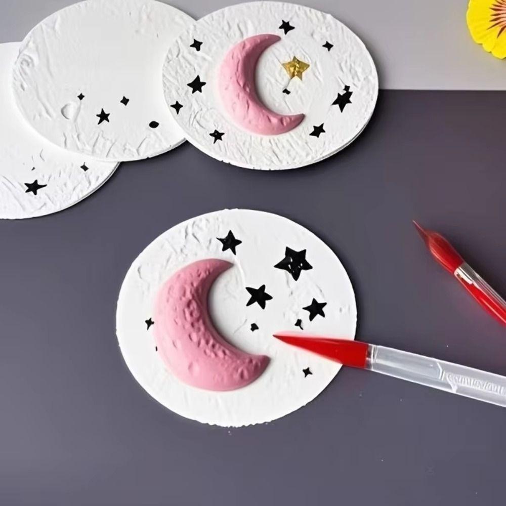 10Pcs Educational Toys Foam Texture Painting Paper 3D Round Board Paper  Handicraft Toy