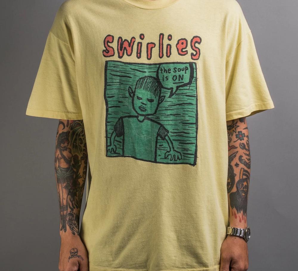 Swirlies Band The soup is on Shirt Yellow Classic Unisex S5XL