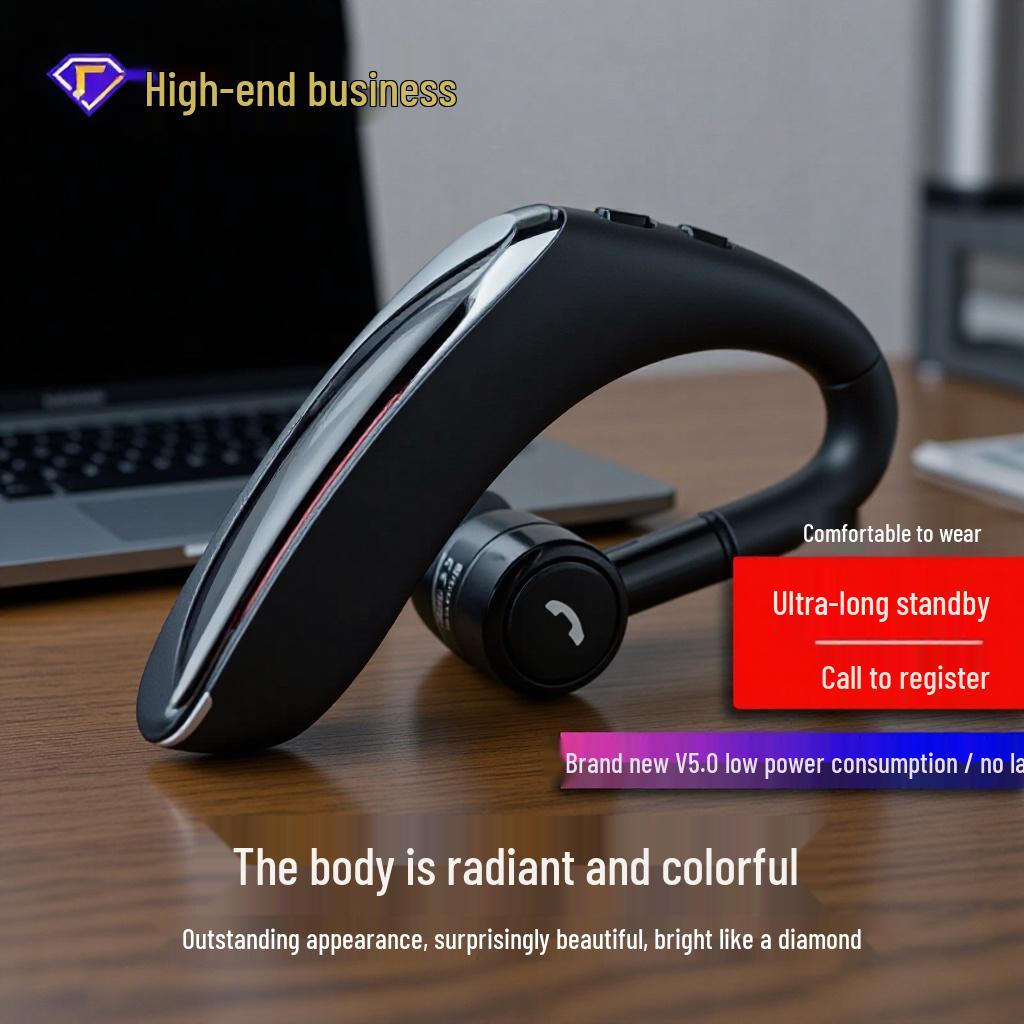 2025 Беспроводная Bluetooth-гарнитура с одним ухом и сверхдолгим временем ожидания
