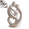 Unique Wedding Gift Ideas 3D Printed Abstract Couple Embrace Statue, Heart Hollow Love Figurine, Minimalist Creative DIY Hand Painting Crafts