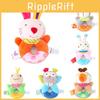 Bbsky Cute Animal Dog Rabbit Rattle Stick Baby Plush Hand Shake Bell Toy Newborn 0-1 Year