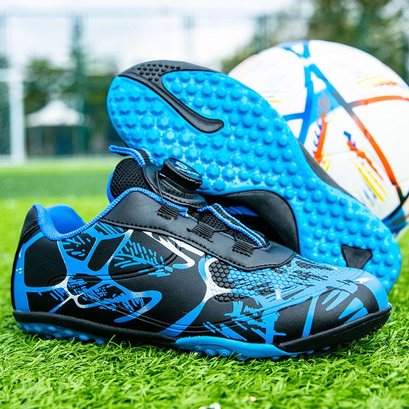 Children's football shoes boys broken nails sports spikes breathable primary school students rotating button outdoor training shoes boys