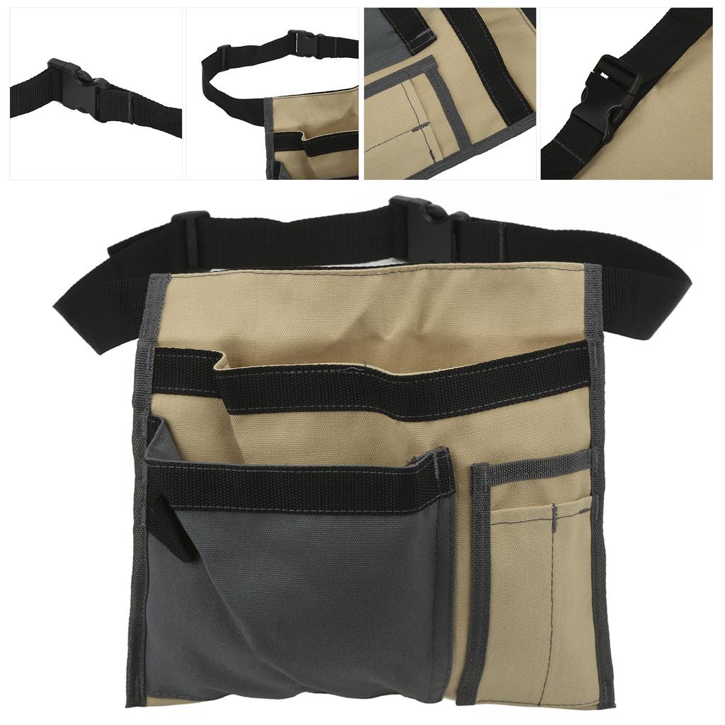 Tool Belt Bag Waist Hanging Canvas Organizer Storage Bag for Screw Nail Nut Drill Bit Repair