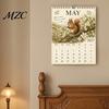School Desk Schedule 2027 British Woodland Calendar, 12 Month Hanging Planner, Thick Coil Bound Calendar Paper for Home Office And Daily Scheduling