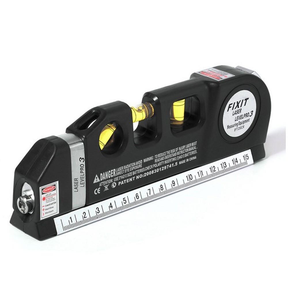 Регулируемая лазерная рулетка с стальной линейкой, лазерный уровень для перекрестных и прямых линий, измерительные инструменты