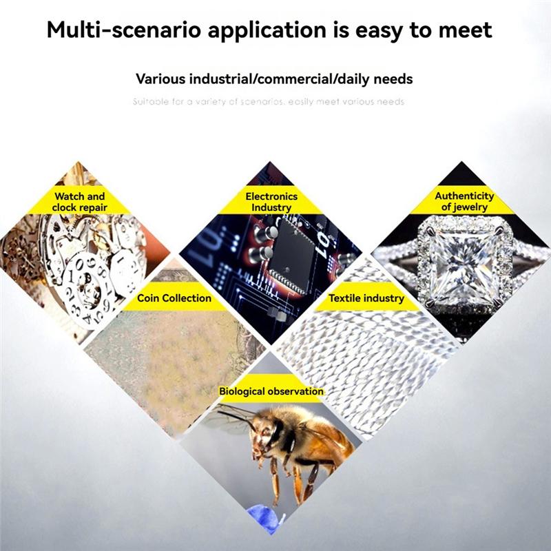 ABBY-4.3 In LCD Digital Microscope 40-1000X Soldering Microscope For Error Coins USB Magnifier Micro Microscope With 8 LED