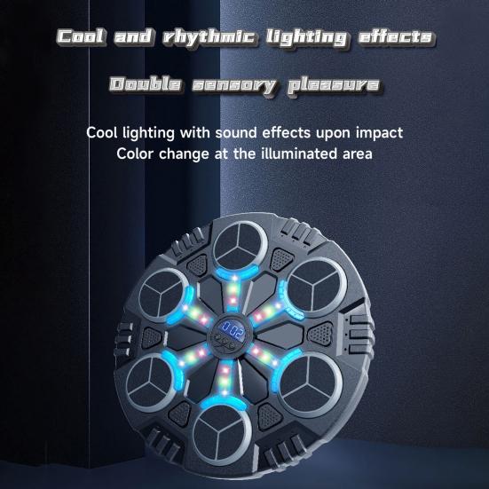 Music Boxing Machine with Gloves Wall Mounted 3 Speed Adjustable Smart LED Boxing