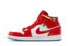 Мужские кроссовки Nike Jordan 1 Mid Barcelona Sweater Красный Лакированный Чили Красный/Белый/Пыльца