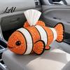 Decorative Tissue Container DIY Box Top Opening Soft Fabric Cover Marine Animal