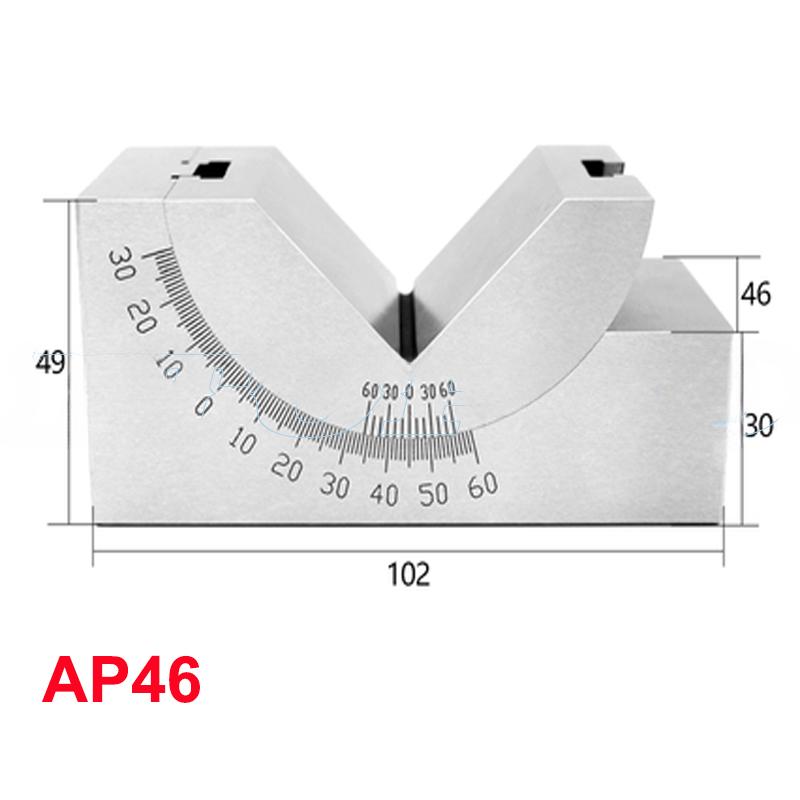 Milling Machine Precision Parts Adjustable Pad 0/30/60 Angle Gauge Debugge V Block Angler Top Tool AP25 AP30 AP46 For Measuring