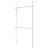 Hanger Rack Width Height Wall Storage Space Hanging Rod Height and Width Adjustment Easy Installation Ottostyle.jp Tension-mounted [White] 101-170cm