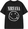 Детская футболка Nirvana _ Мальчики и девочки, короткий рукав, с принтом, черная, классический гранж, потертый логотип группы, одежда, топ