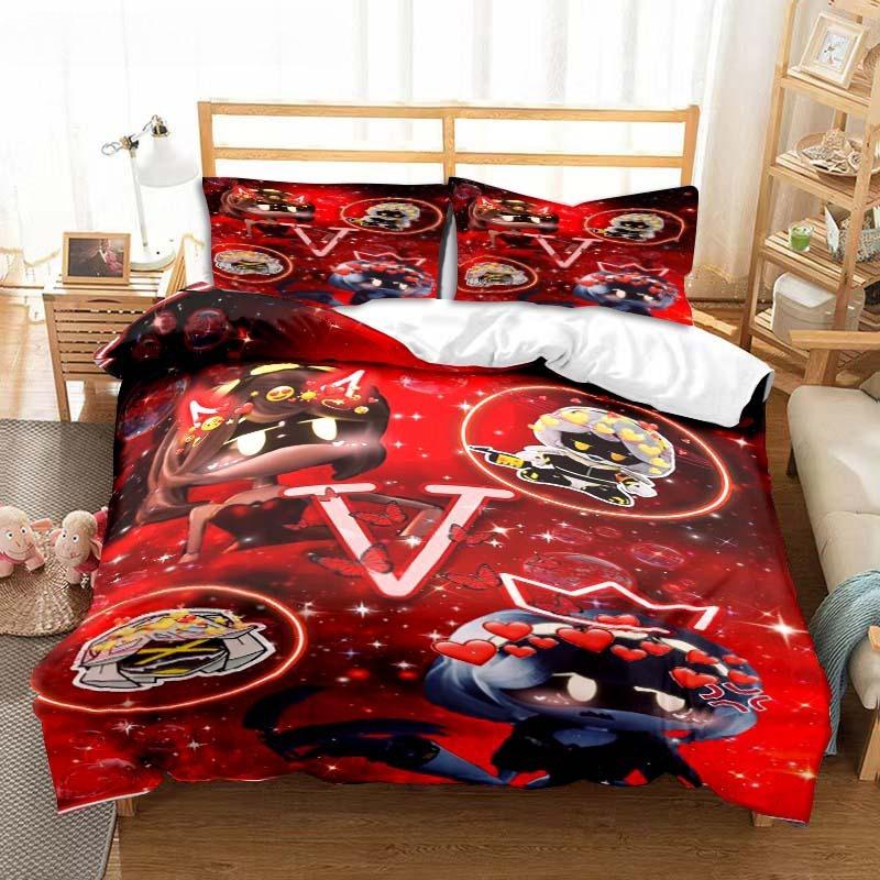 Murder Drones Anime Bedding Set Duvet Cover Pillow Case Children's Bedroom Bed Three-piece Set Single Double King Bed Set Gift