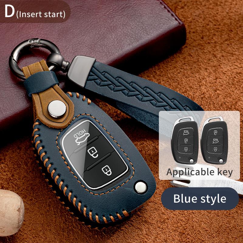 Чехол для ключей из натуральной кожи, чехол-брелок для HYUNDAI Tucson Creta Ix25 Ix35 I10 I20 Ix20 HB20 Elantra Sonata, брелок