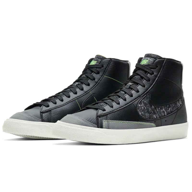 Nike Blazer Mid '77 Vintage 'Recycled Wool Pack Black Electric Green' Sneakers Skateboard Shoes CW6726-001