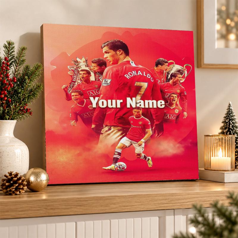 Cristiano Ronaldo Custom Name Text 5D Diamond Painting Kit DIY Full Drill Diamond Art Decoration