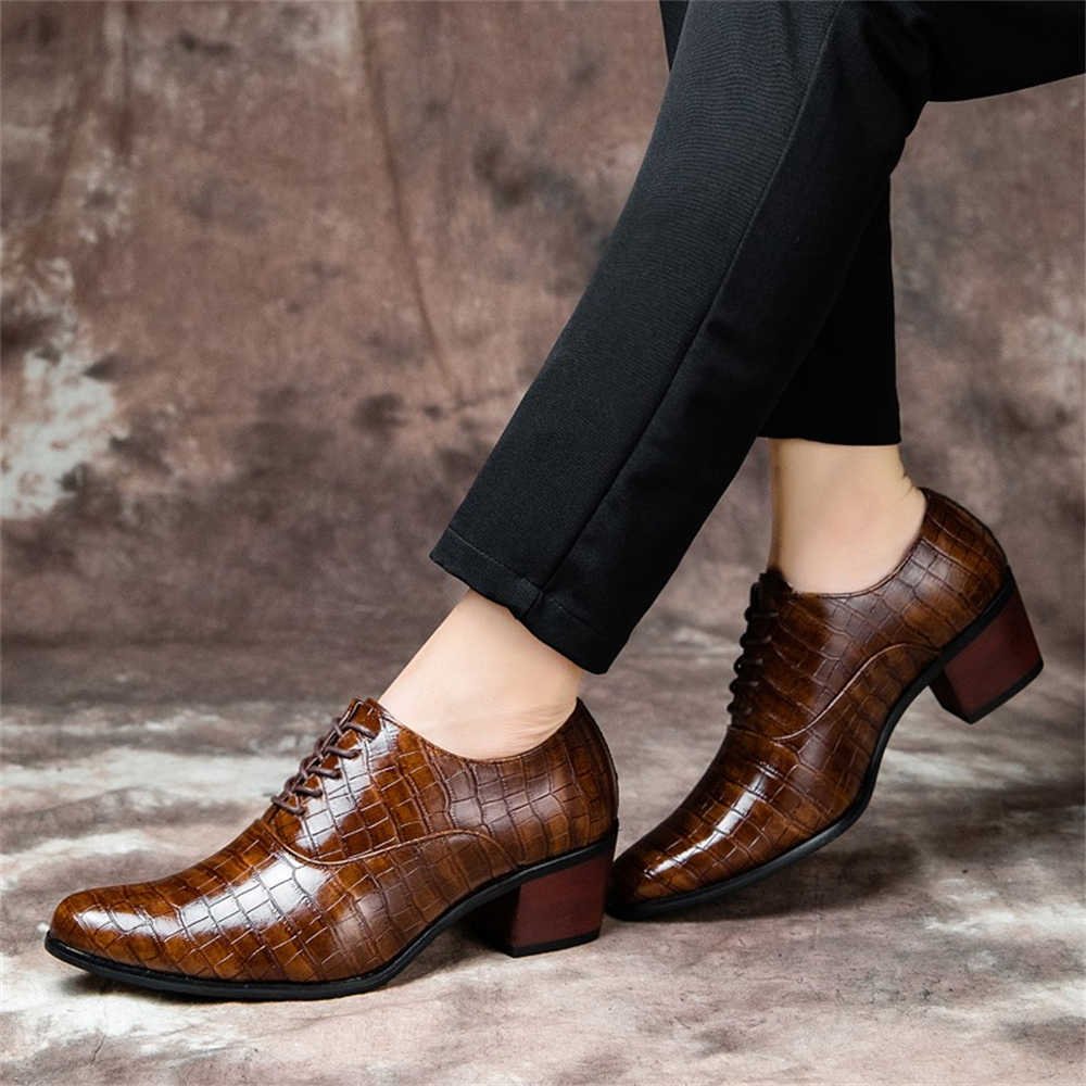 High Heel Semi-formal Walking Shoes For Man Oxford Wedding Shoes Mens Dressing Shoes Sneakers Sports Ternis High Tech