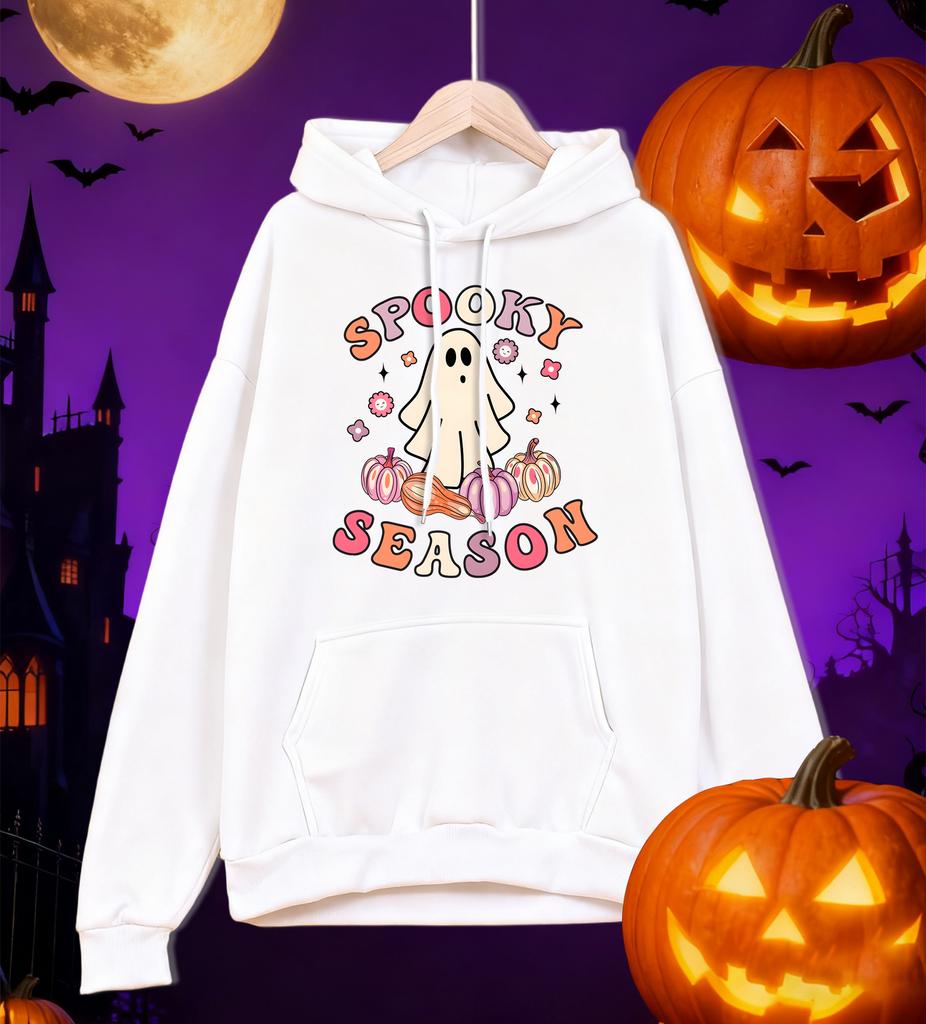 Colorful Pumpkin Lantern Spooky Season Printing Men Hoodie Loose Hoody Autumn Fleece Hoodies Pocket All-Match Man Sportswear