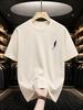 2026 New 100 Cotton Tee Minimal Left Chest Feather Small Graphic Casual Short Sleeve