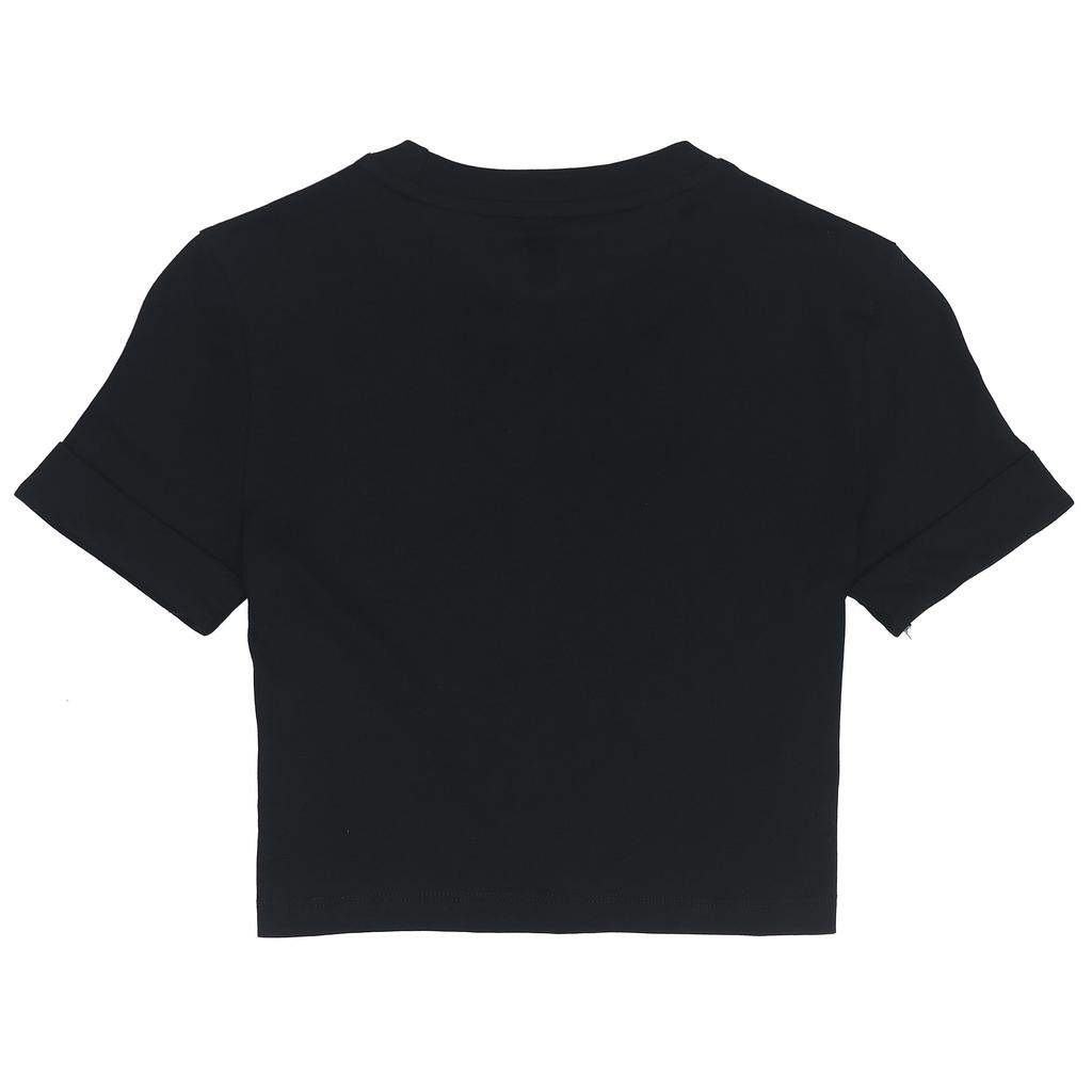 (WMNS) adidas Adicolor Classics Roll-Up Sleeve Crop Top Asia Sizing 'Black' Women's GN2802