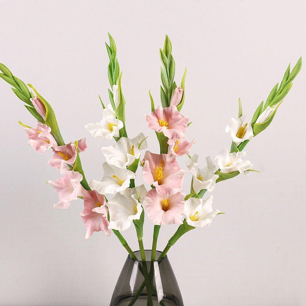 Real Touch Simulation Gladiolus Flower Floral Art Fake Flowers Bedroom Decoration