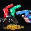 1pc Mini Toy Metal Gun with Rubber Band Fun Folding Pistol Key Charm Pendant Kids Birthday Gifts Toys Boy Girl Game Party Favors