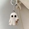 Halloween Keychain Ghost Middle Finger Styling Resin Figurine Key Chain Home Office Desk