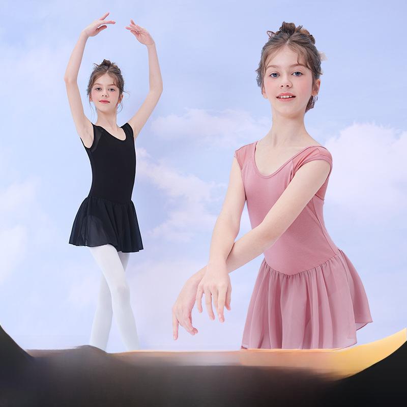 Летнее балетное платье без рукавов для девочек - танцевальная одежда из шифона в китайском стиле