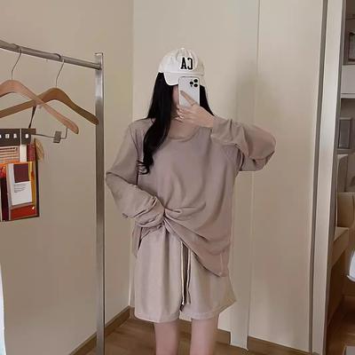 Большие размеры, эластичные брюки с высокой талией, широкие брюки для женщин, повседневные брюки, прямые, свисающие, утягивающие брюки для женщин, летние спортивные шорты