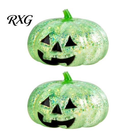 Elastic Fidget Toy 1/2/3Pcs Halloween Pumpkin Stress Relief Toy, Creepy Head Squeeze Glitter Ball for Kids Adults, Party Favors Decompression
