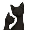 3D-печатная фигурка кошки, скульптура из переплетающихся кошек, современная статуэтка черной кошки для дома, гостиной, офисного стола, декора полки