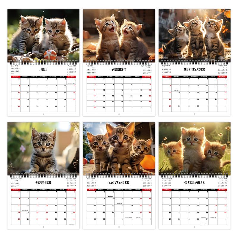 2026 Милый Кот Модный Календарь