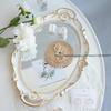 European Style Retro Vanity Mirror Tray Dressing Table Jewelry Cosmetic Perfume Storage Tray Decoration Display Home Ornament